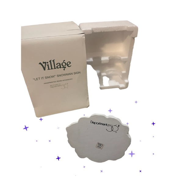 Department 56 Let It Snow Snowman Sign 1995 #52594 General Village Collectible - Picture 4 of 9